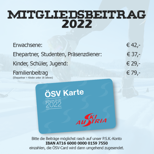 Mitgliedsbeitrag 2022 Mitgliedsbeitrag 2022